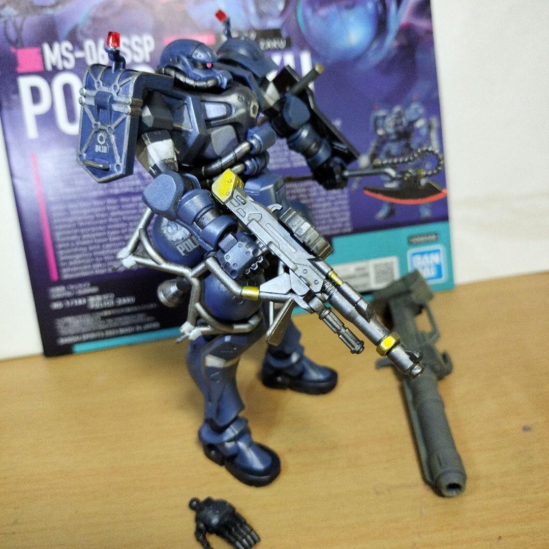 HG POLICE ZAKU 1/144 軍警ザク 塗装完成品 ジークアクス - メルカリ