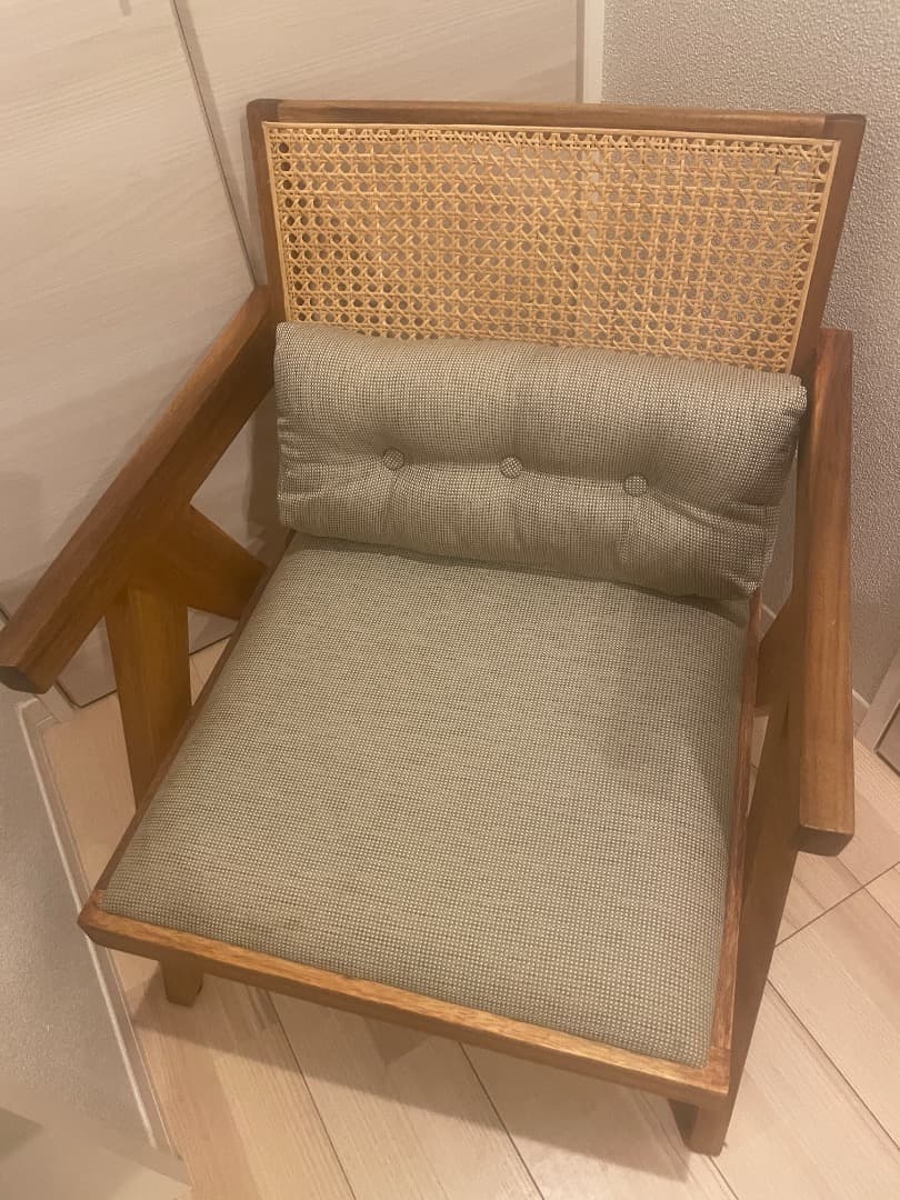 ラタン　ファブリック　ラウンジチェア