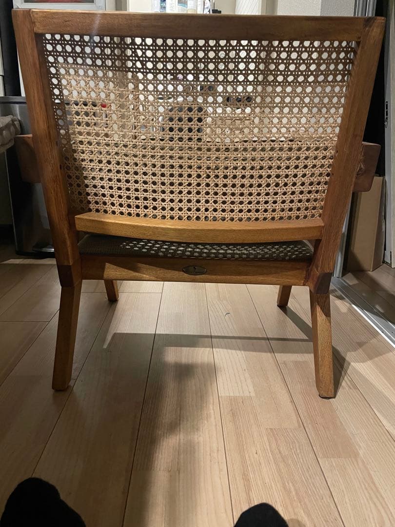 ラタン　ファブリック　ラウンジチェア