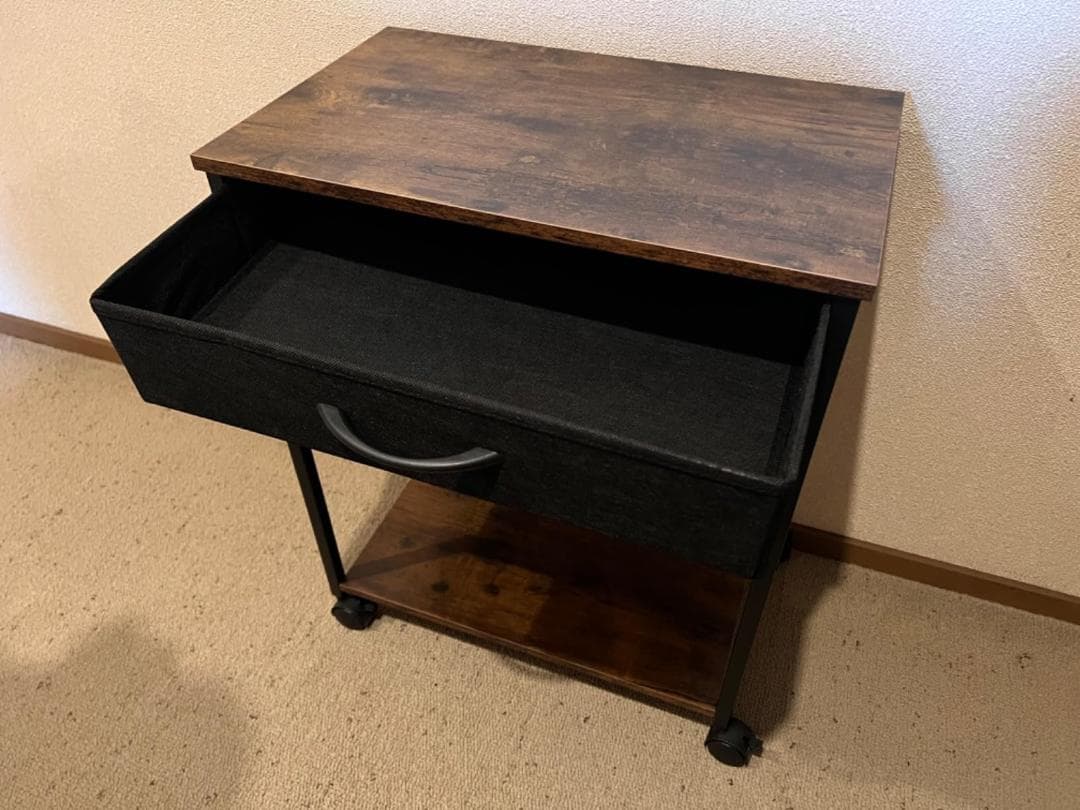 サイドワゴン プリンター台 PC 多機能 キャスター デスク