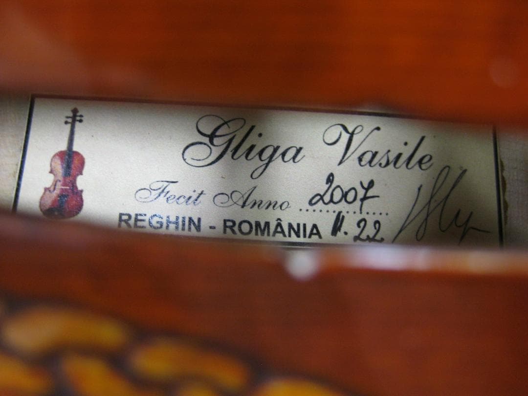 製作証明書付き】 Gliga Vasile 最上位 装飾バイオリン 4/4 - メルカリ