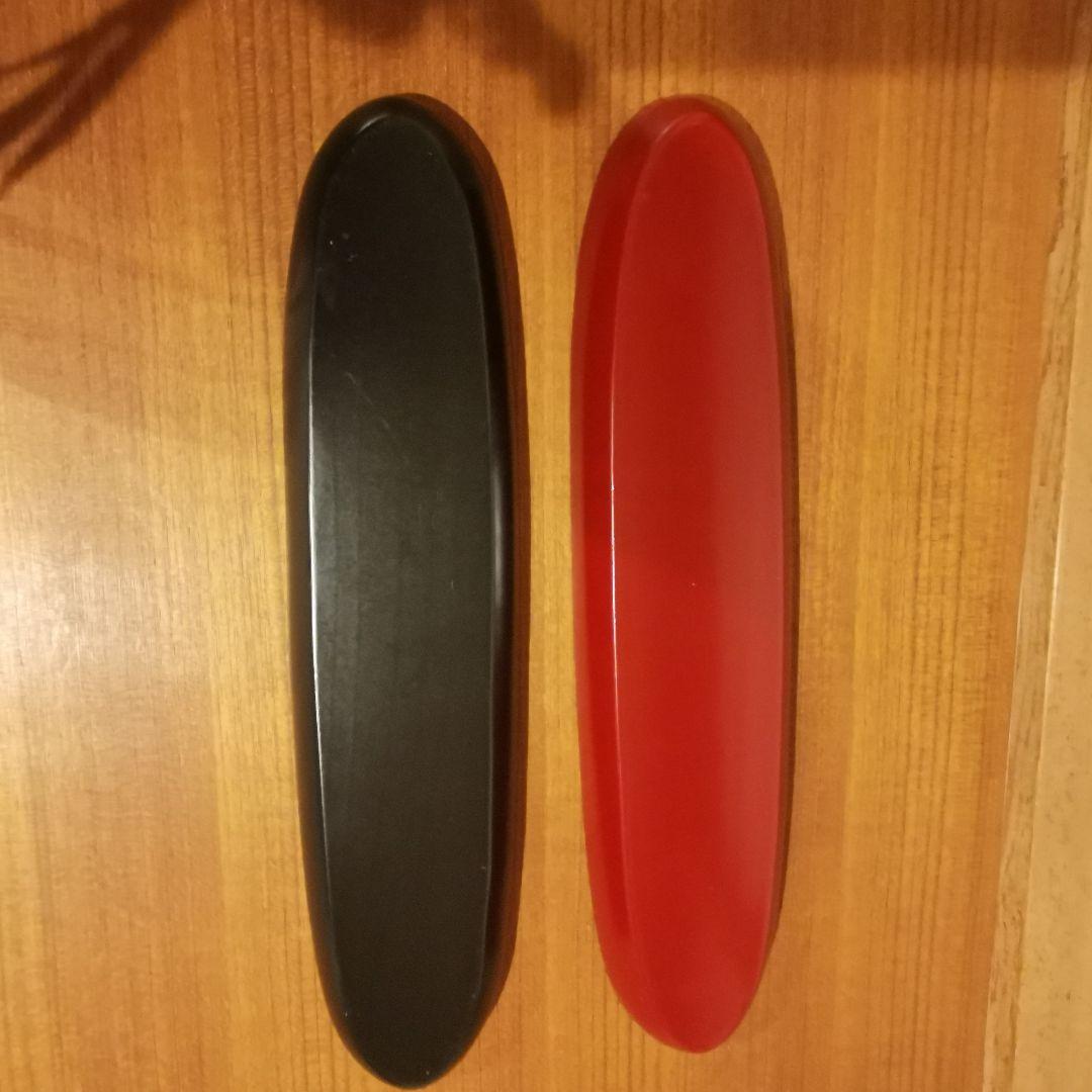 赤 黒 小判トレー サービングプレート 30cm 漆器 細長 横長 朱 - メルカリ