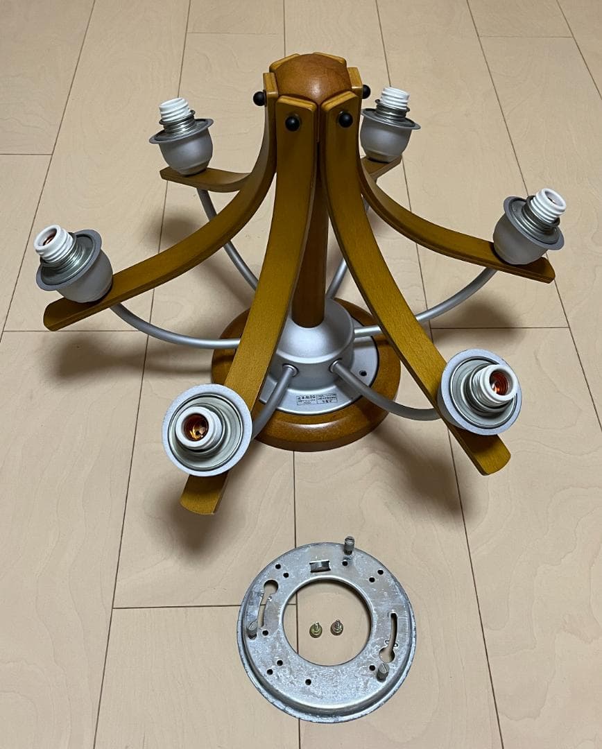 National シーリングライト シャンデリア 6灯 LED電球セット