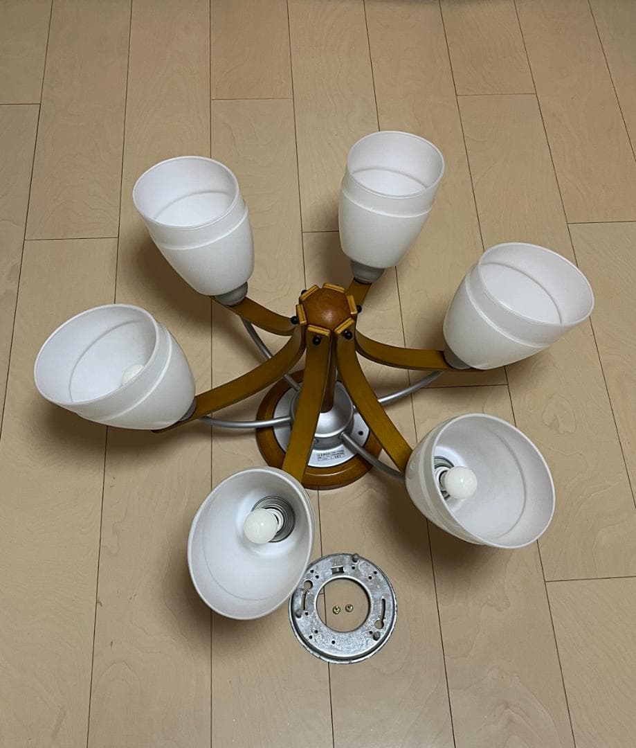 National シーリングライト シャンデリア 6灯 LED電球セット