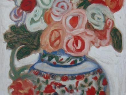 梅原龍三郎、【ばら】、希少な大判額装用画集より、美品、日本人画家、新品額装付