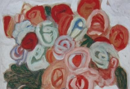 梅原龍三郎、【ばら】、希少な大判額装用画集より、美品、日本人画家、新品額装付