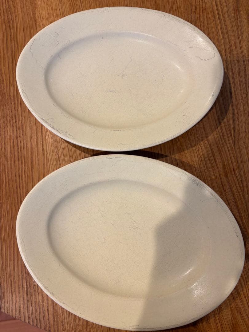 Awabi ware オーバル皿M アイボリー2枚セット アワビウェア 岡本純一