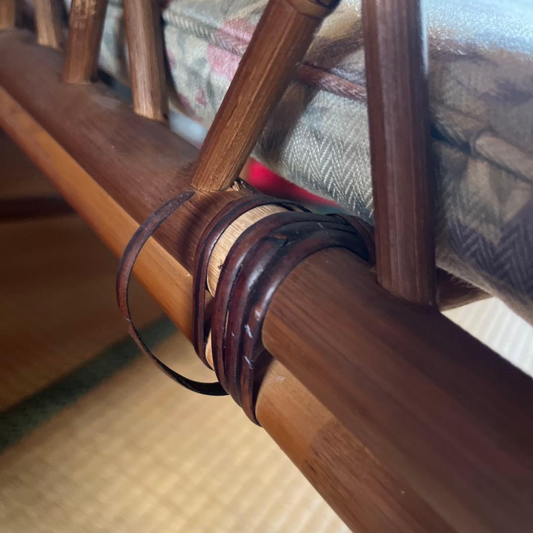 テレフォンベンチ 籐 ラタン インテリア 昭和レトロ 椅子 テーブル