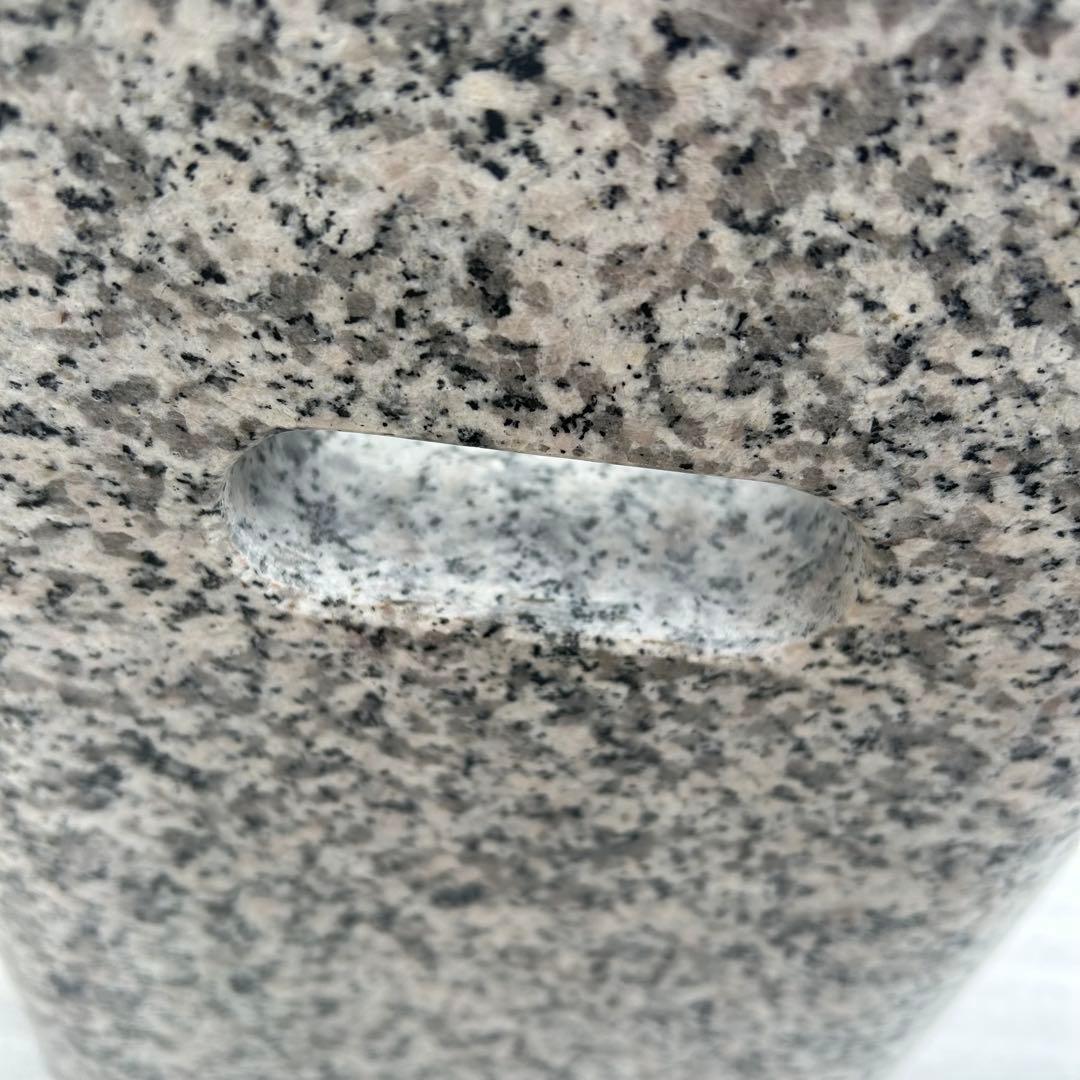 御影石　花崗岩　テーブル　台座持ち手加工あり　天板仕上げ　天板台座合わせ加工あり