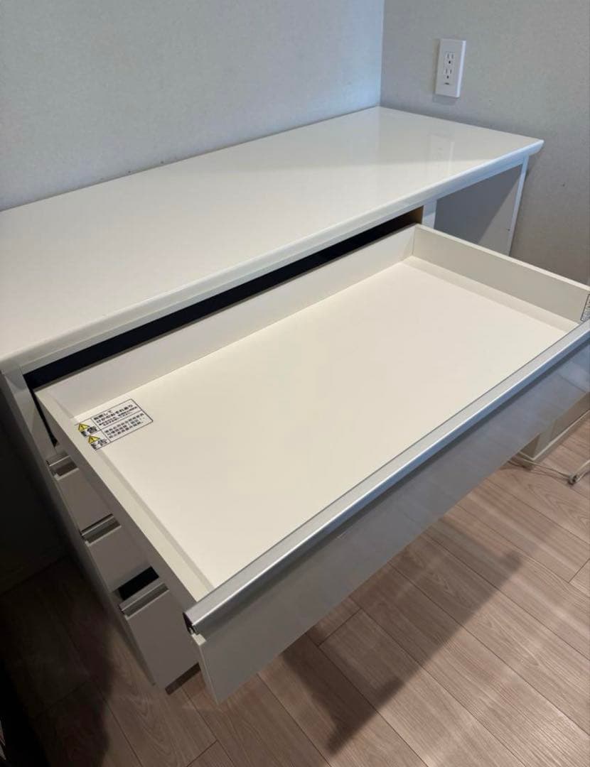 ニトリ　カップボード【レジューム120-2QH-R WH】