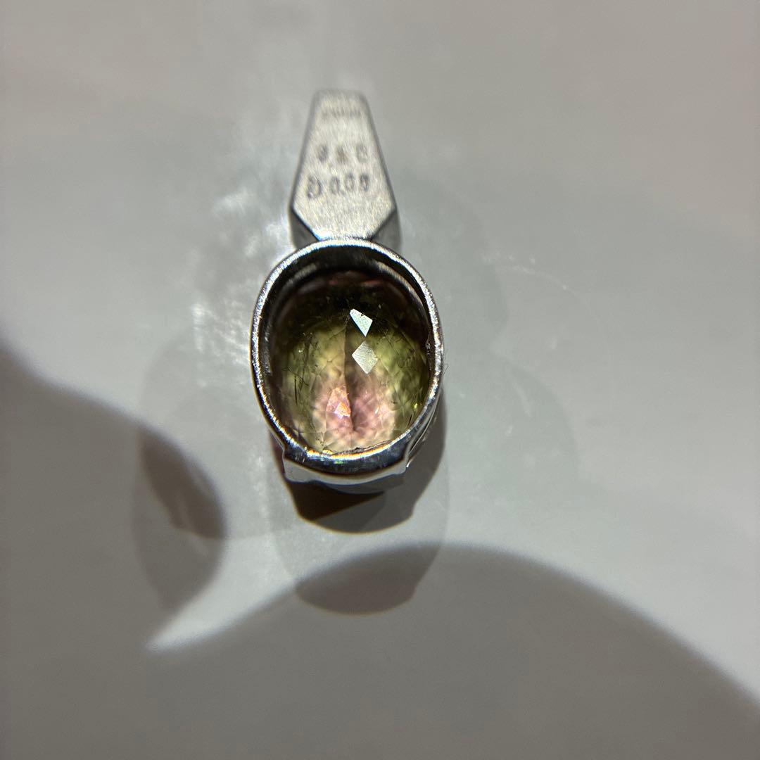 バイカラートルマリン　ペンダントトップ　3.8ct プラチナ　ダイヤ