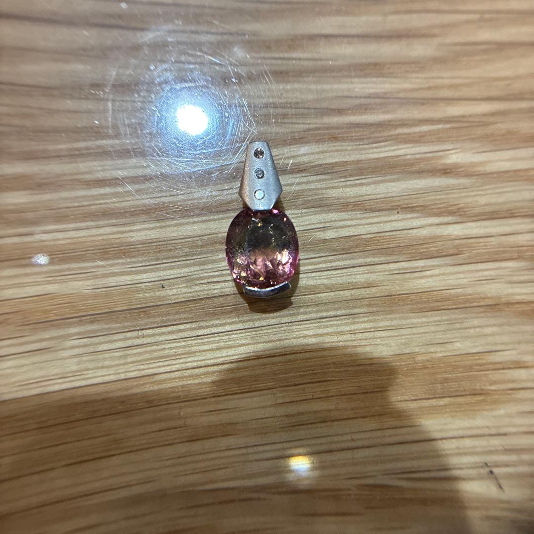 バイカラートルマリン　ペンダントトップ　3.8ct プラチナ　ダイヤ