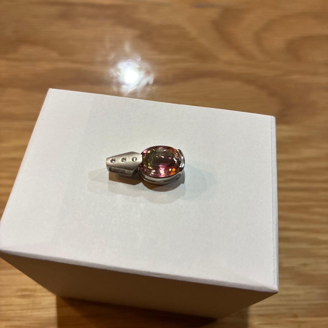 バイカラートルマリン　ペンダントトップ　3.8ct プラチナ　ダイヤ