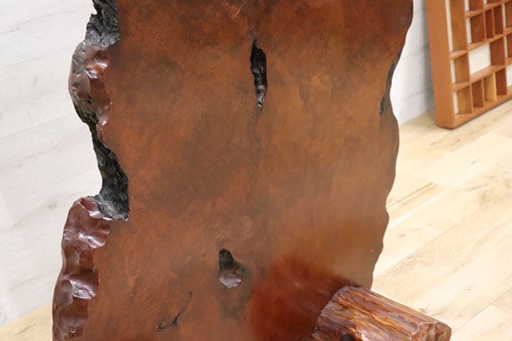 天然木 極上 衝立 仕切 パーテーション バール杢 瘤杢 鳥眼杢 年代物 和