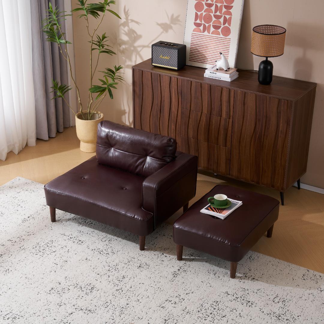 超人気！2-3人掛 Ｌ字 けソファー 自由レイアウト左右に使える Brown