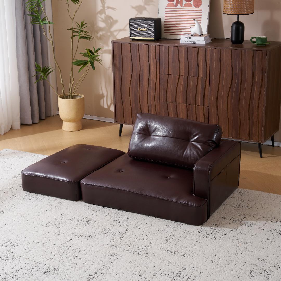 超人気！2-3人掛 Ｌ字 けソファー 自由レイアウト左右に使える Brown