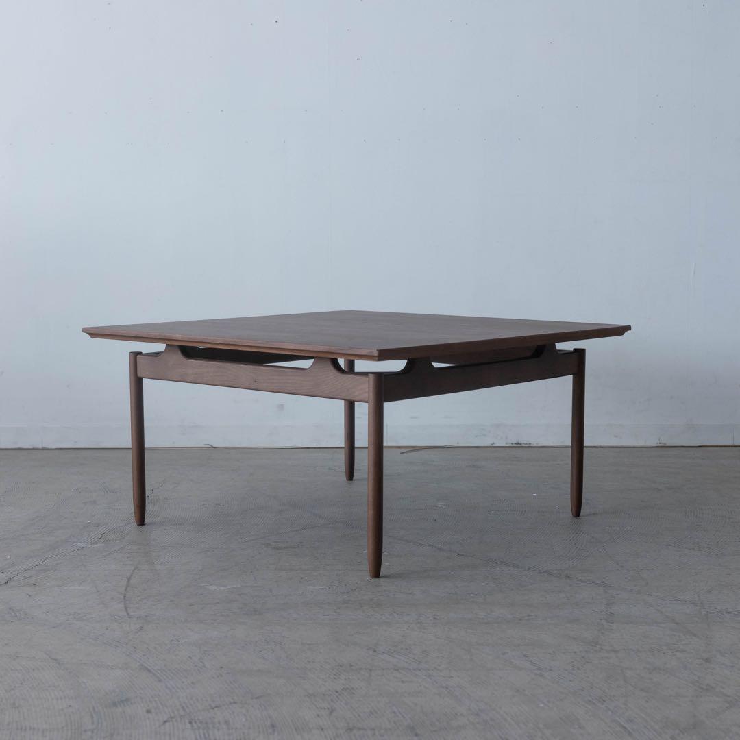 オーク材　正方形　テーブル　ブラウン　75cm