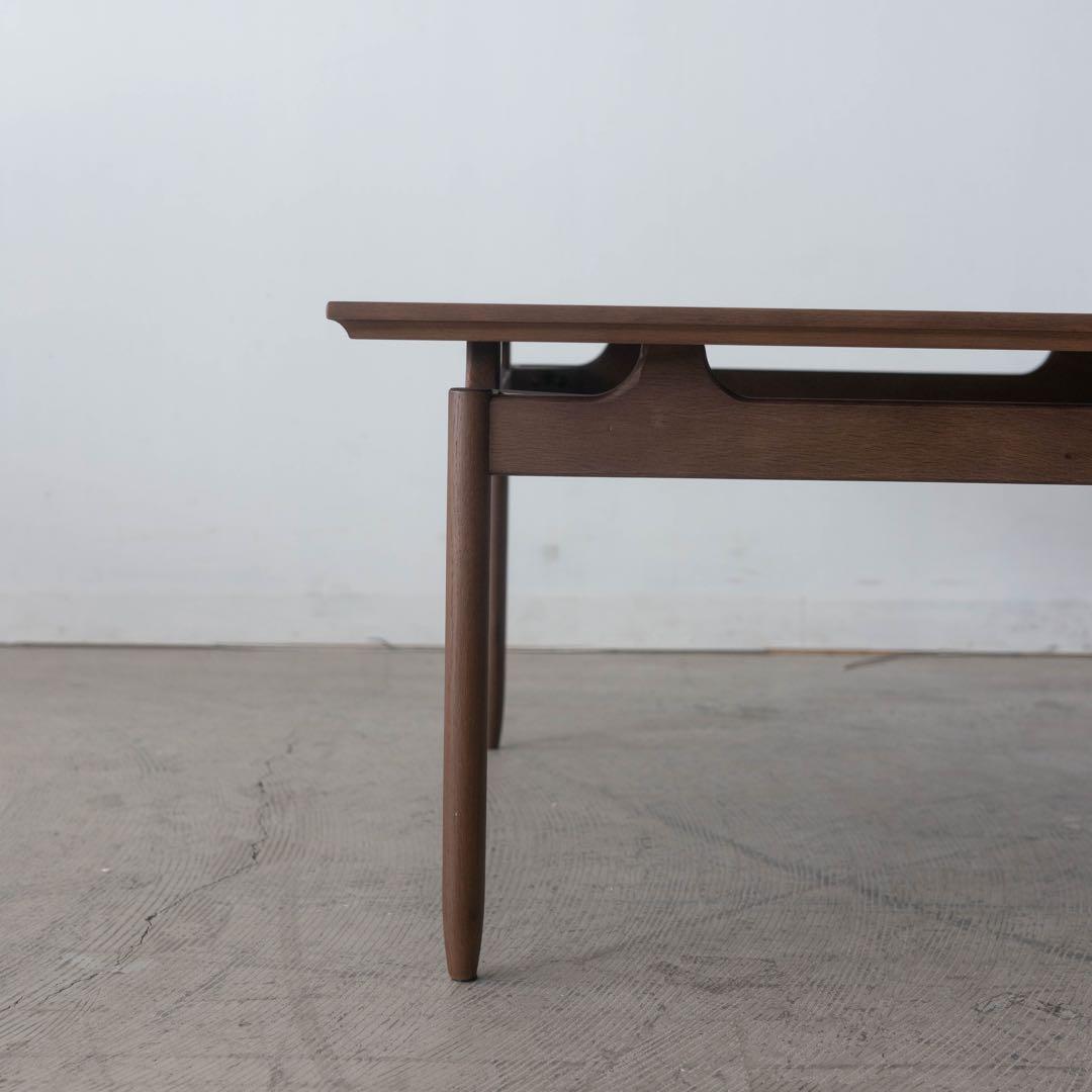 オーク材　正方形　テーブル　ブラウン　75cm