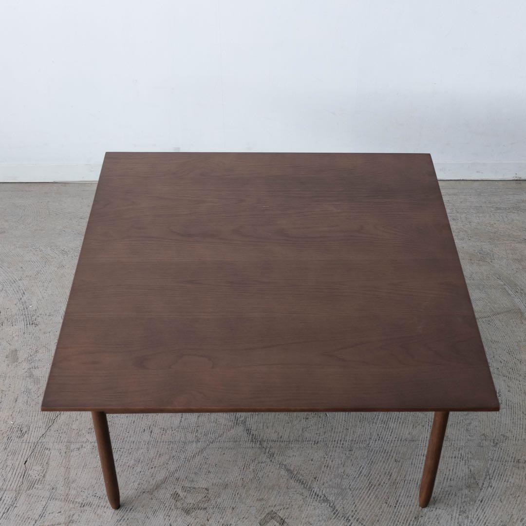 オーク材　正方形　テーブル　ブラウン　75cm