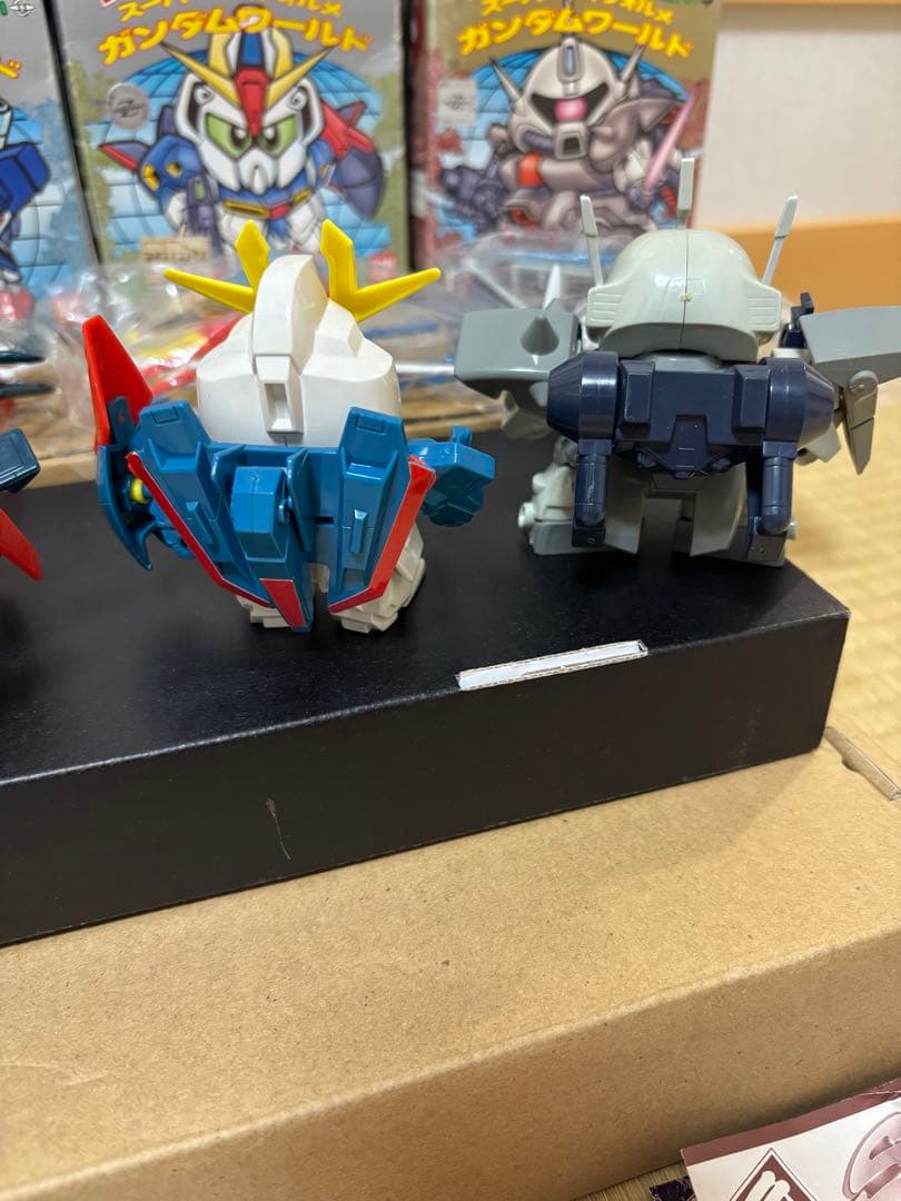 当時物】元祖SDガンダム初期4体セットΖ／ZZ／ザクIII／ヤクト 箱・説