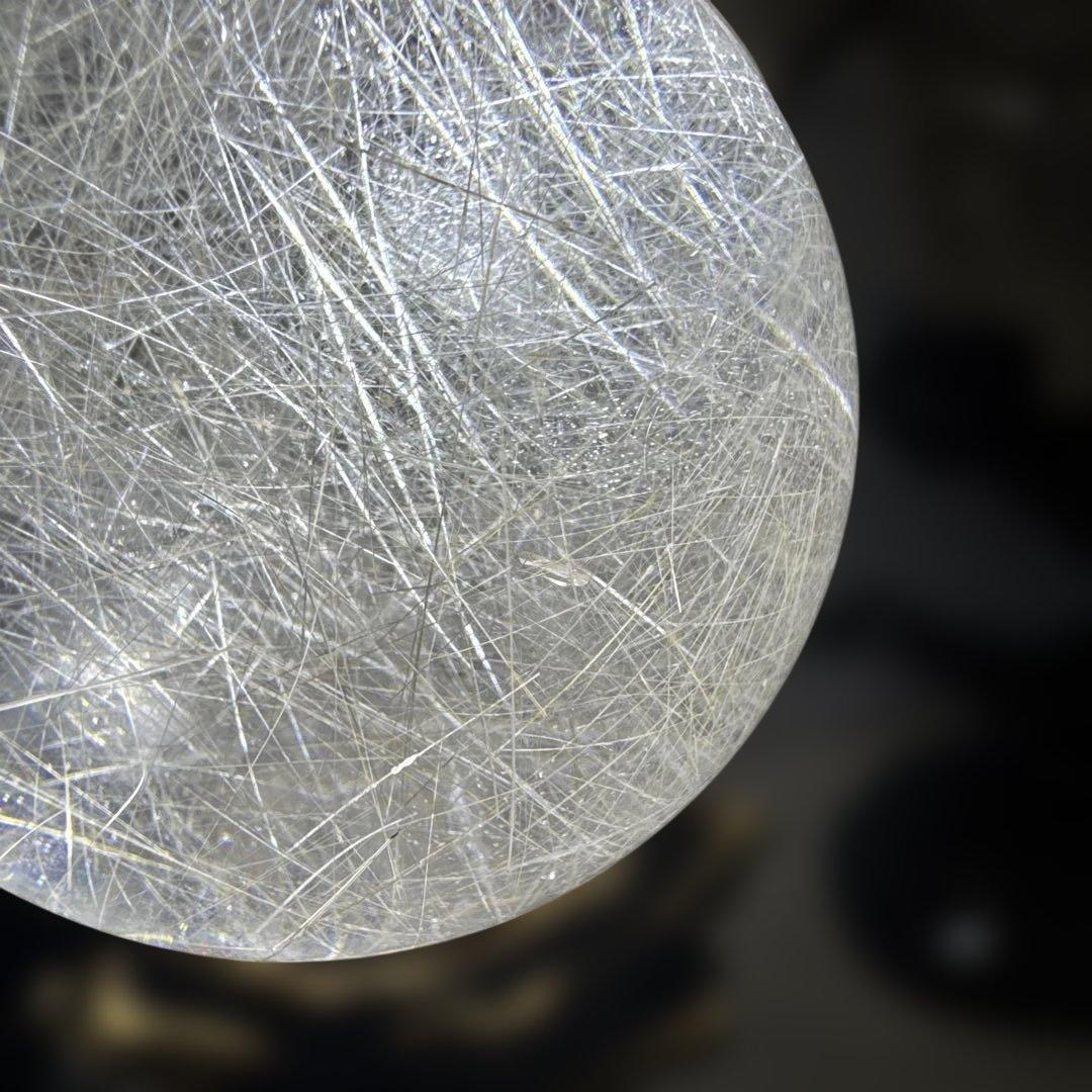 【コレクション】天然水晶 シルバールチルクォーツ 丸玉 7.8cm