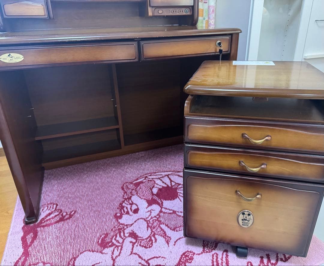 チトセ学習デスク 学習机 椅子 ディズニー ミッキーマウス 木製 キッズ