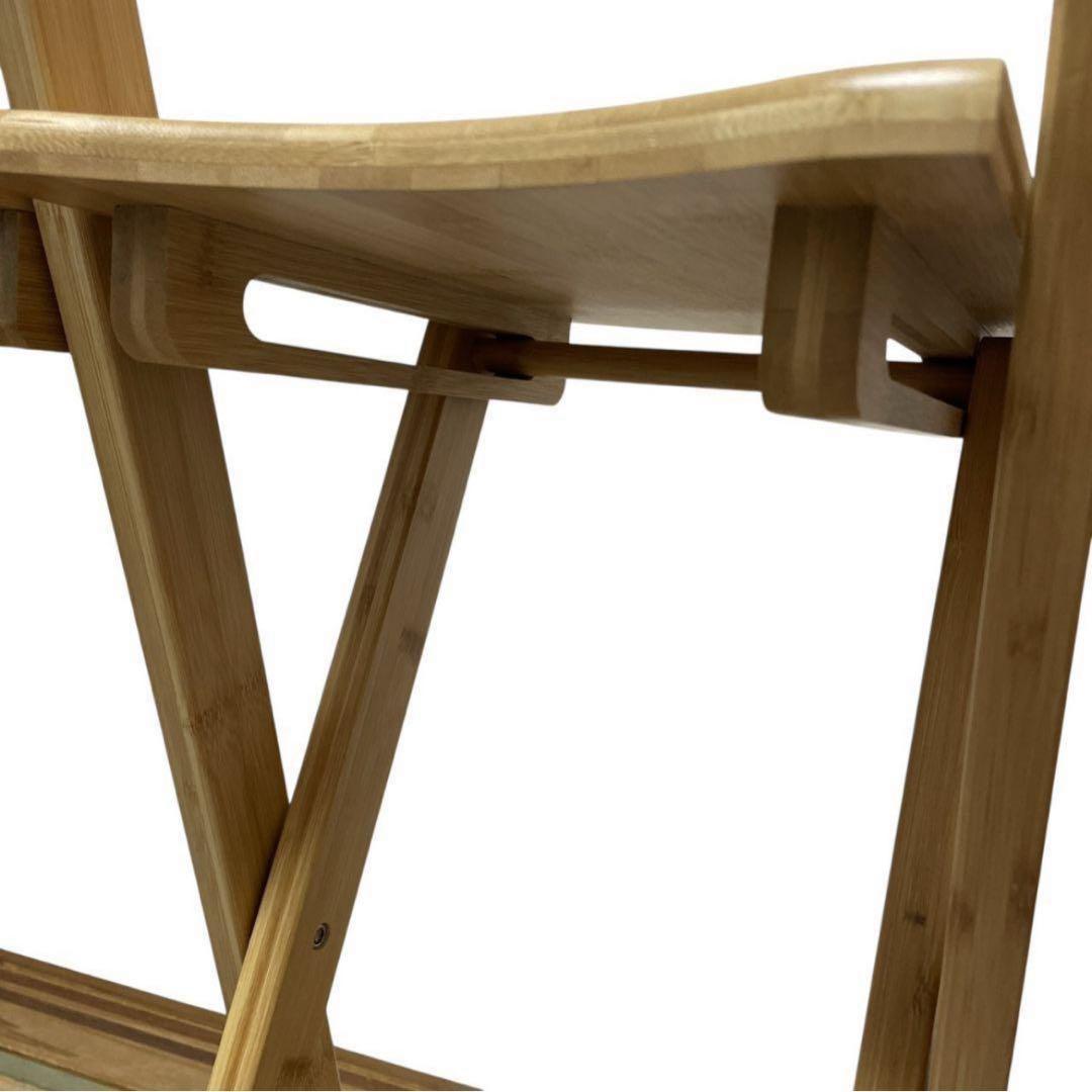 バンブー製折りたたみダイニングチェア ハイチェア 竹製 ハイスツール