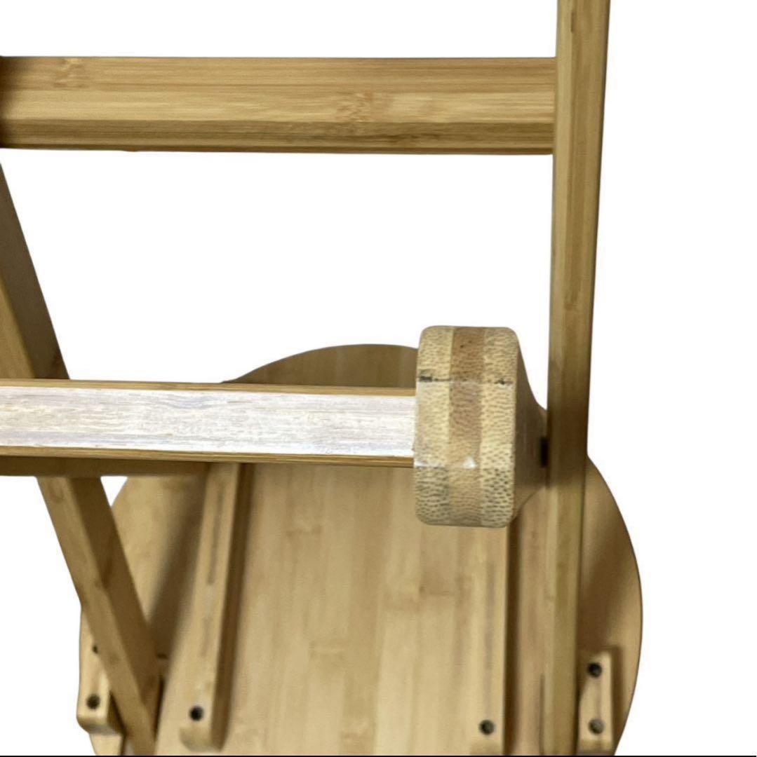 バンブー製折りたたみダイニングチェア ハイチェア 竹製 ハイスツール