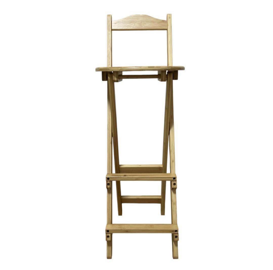 バンブー製折りたたみダイニングチェア ハイチェア 竹製 ハイスツール