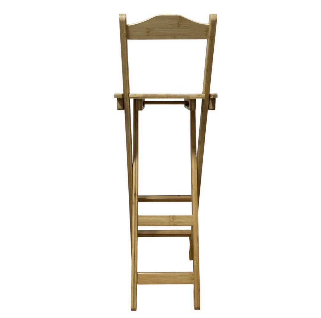 バンブー製折りたたみダイニングチェア ハイチェア 竹製 ハイスツール