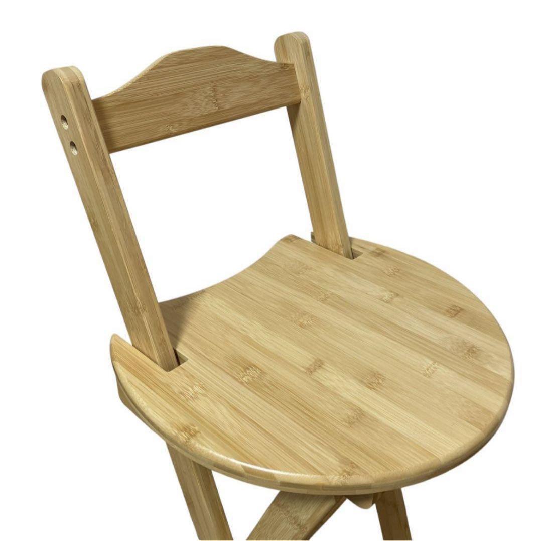 バンブー製折りたたみダイニングチェア ハイチェア 竹製 ハイスツール