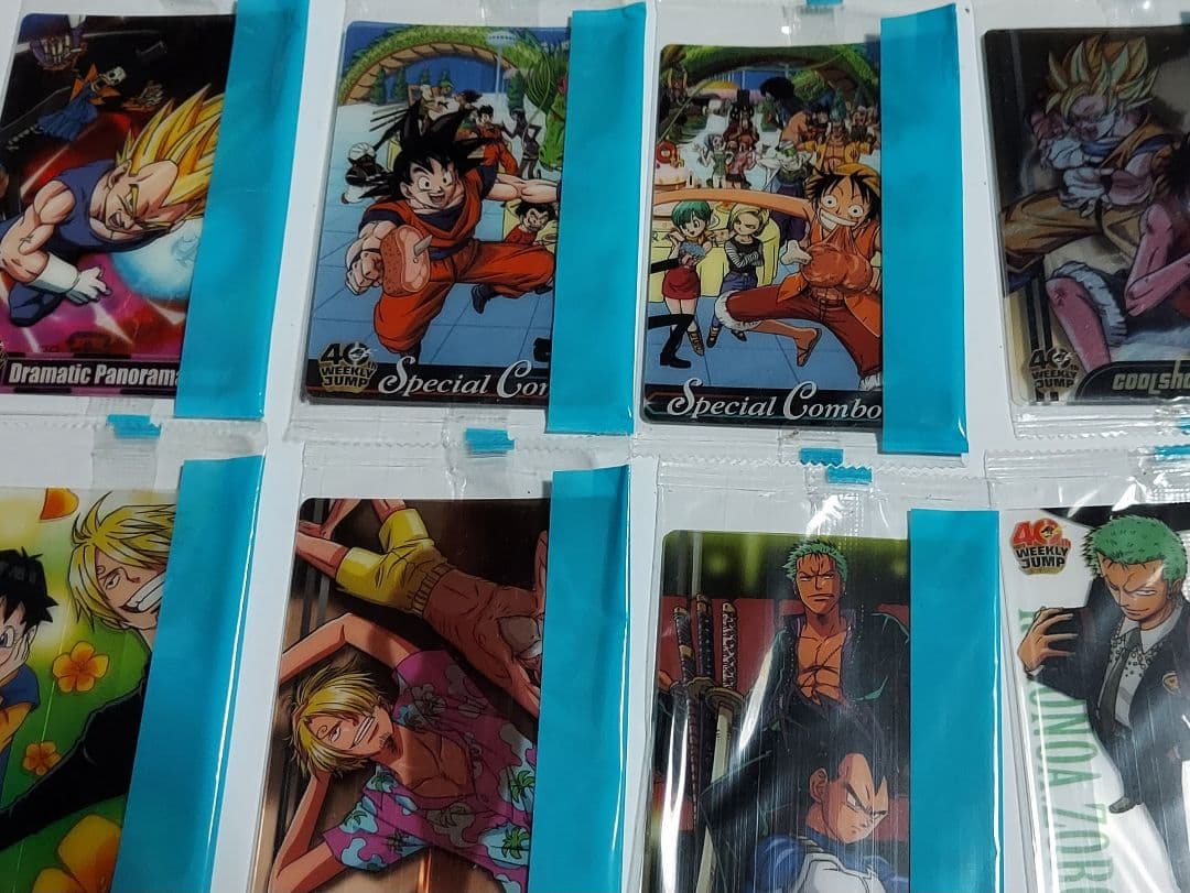 ドラゴンボール　ワンピース　コラボ　ウエハースカード　16枚セット