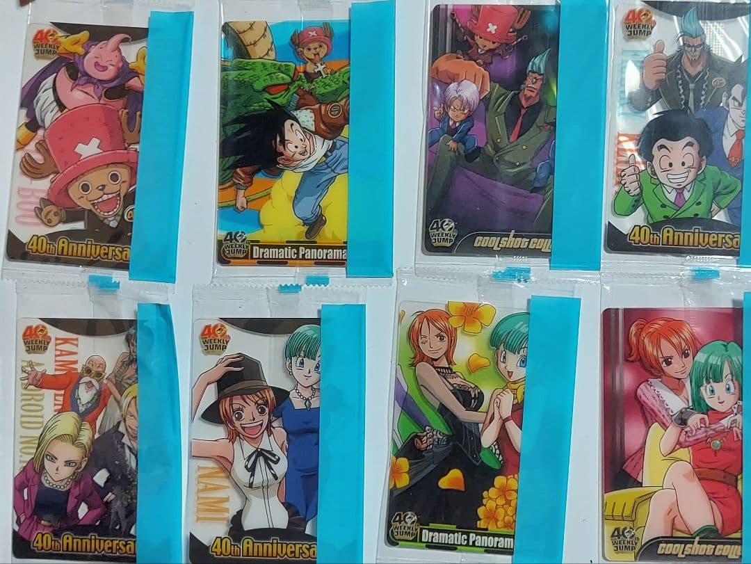 ドラゴンボール　ワンピース　コラボ　ウエハースカード　16枚セット