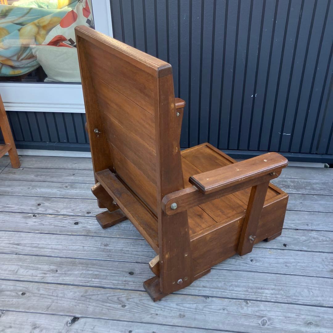 北欧レトロ カントリー 木製アームチェア リクライニングベンチ 一人掛けソファー