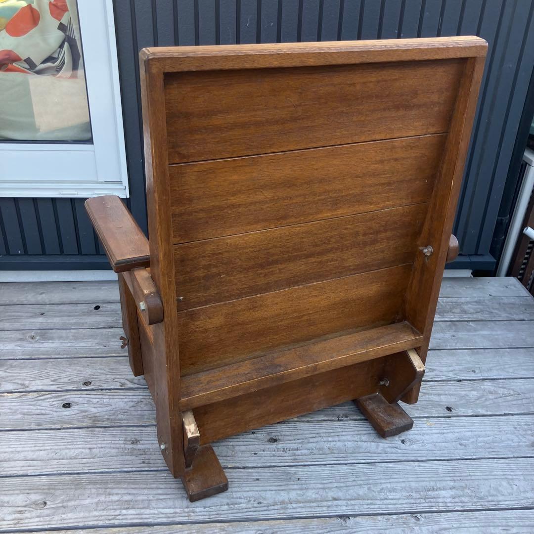 北欧レトロ カントリー 木製アームチェア リクライニングベンチ 一人掛けソファー