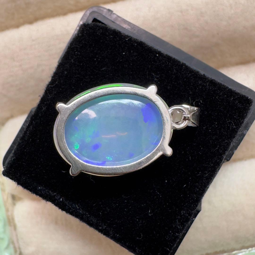 うっすらハニカム エチオピアオパール ペンダントトップ S925 123