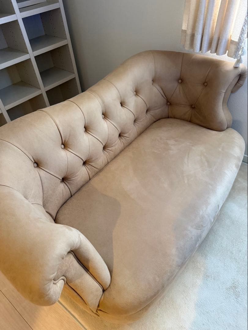 RELAX FORM 関家具 チェスターフィールド風2人掛けソファ　ファブリック