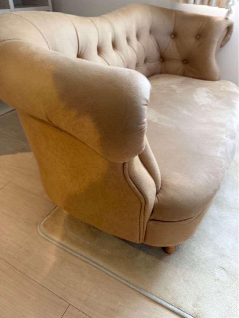 RELAX FORM 関家具 チェスターフィールド風2人掛けソファ　ファブリック