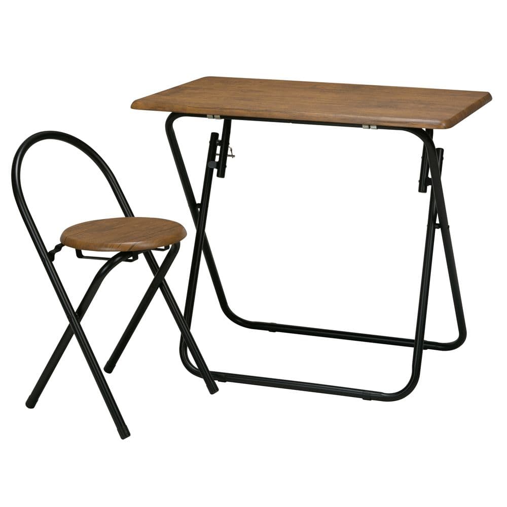 《新品・送料無料》《完成品》ヴィンテージデスク＆チェア 幅80cm 折りたたみ式