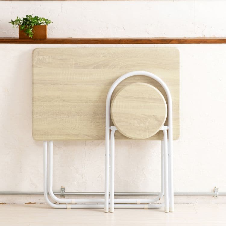 《新品・送料無料》《完成品》ヴィンテージデスク＆チェア 幅80cm 折りたたみ式