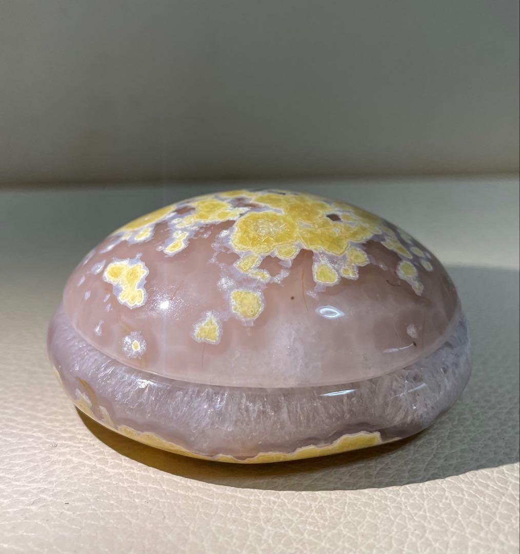 トレジャー瑪瑙 ドゥルージーアゲート 聚宝盆 雪模様 シュガー 恋愛運 ラッキー