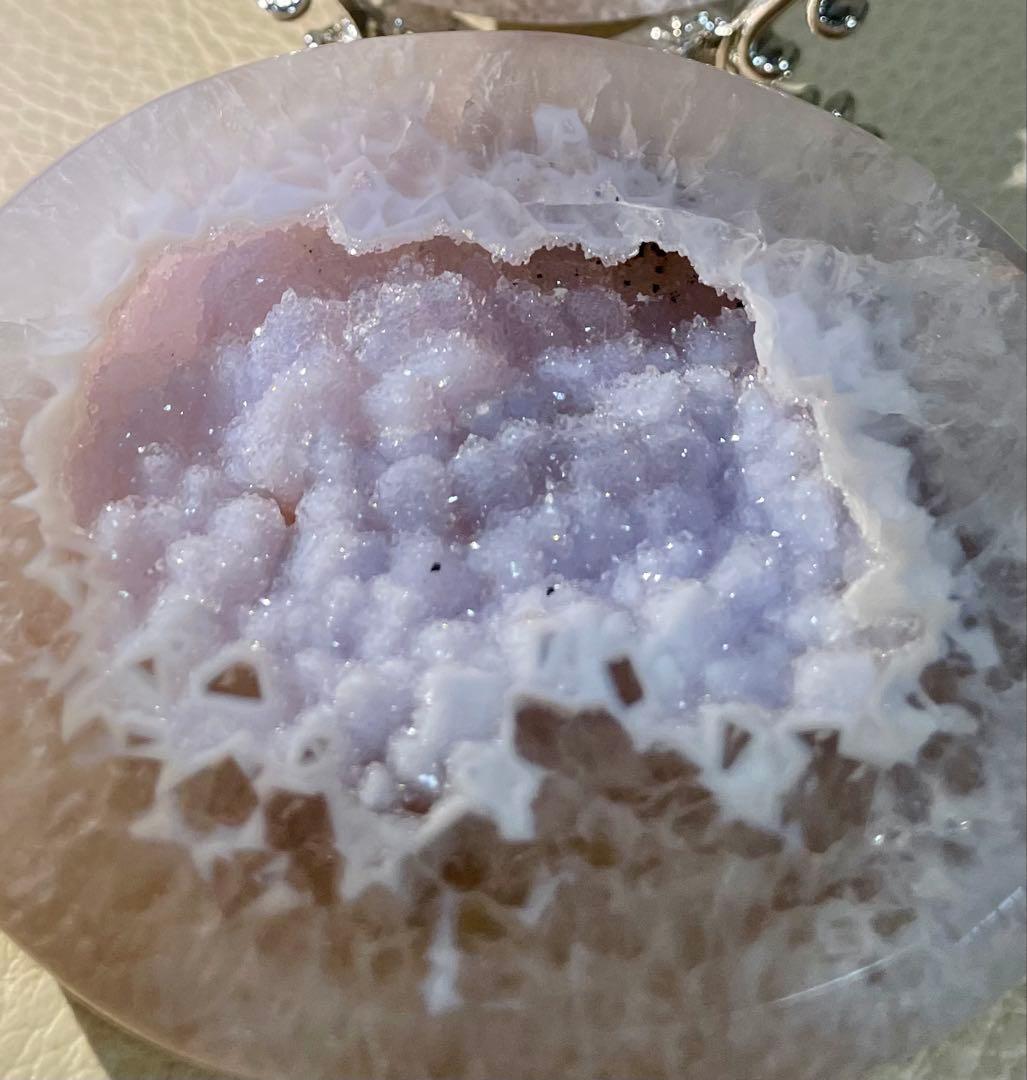 トレジャー瑪瑙 ドゥルージーアゲート 聚宝盆 雪模様 シュガー 恋愛運 ラッキー