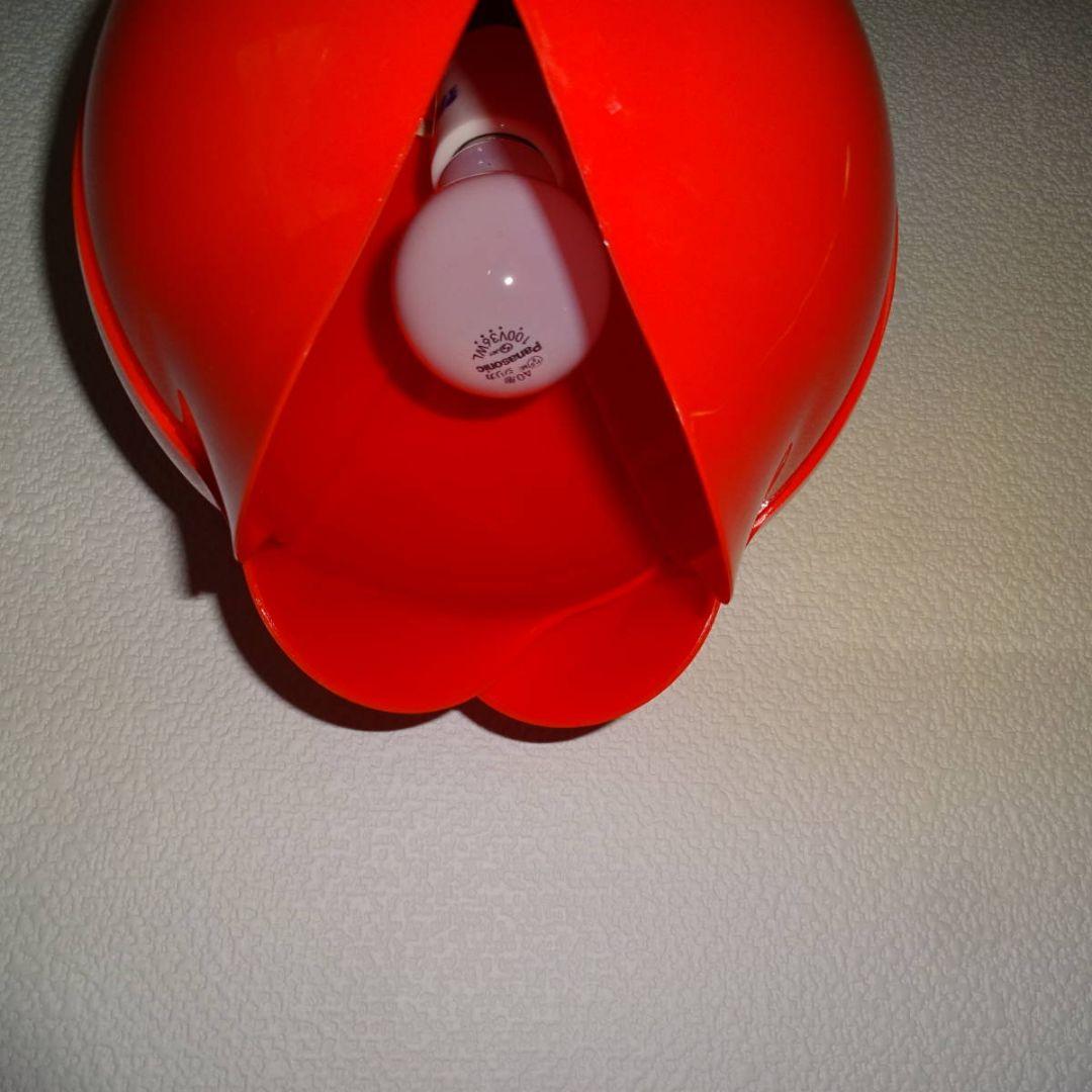 値下げ中〜今日だけ〜 レトロ　チューリップ　ペンダントライト　赤