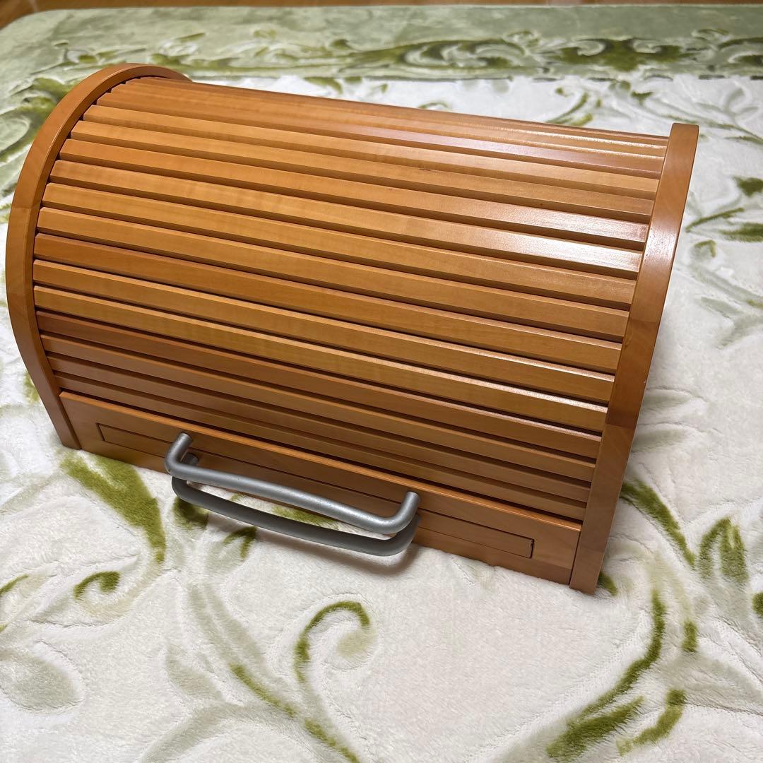 希少Mitheis木製 ブレッドケース／カッティングボード／クズ受けトレイ