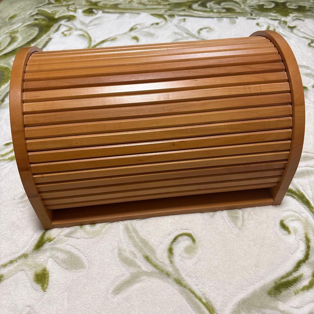 希少Mitheis木製 ブレッドケース／カッティングボード／クズ受けトレイ