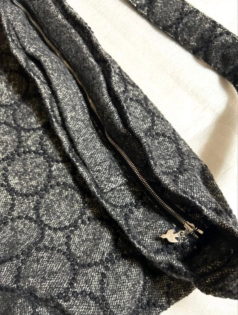 新品タグ付 ミナペルホネン ウール混タンバリン 2wayショルダーバッグ 大