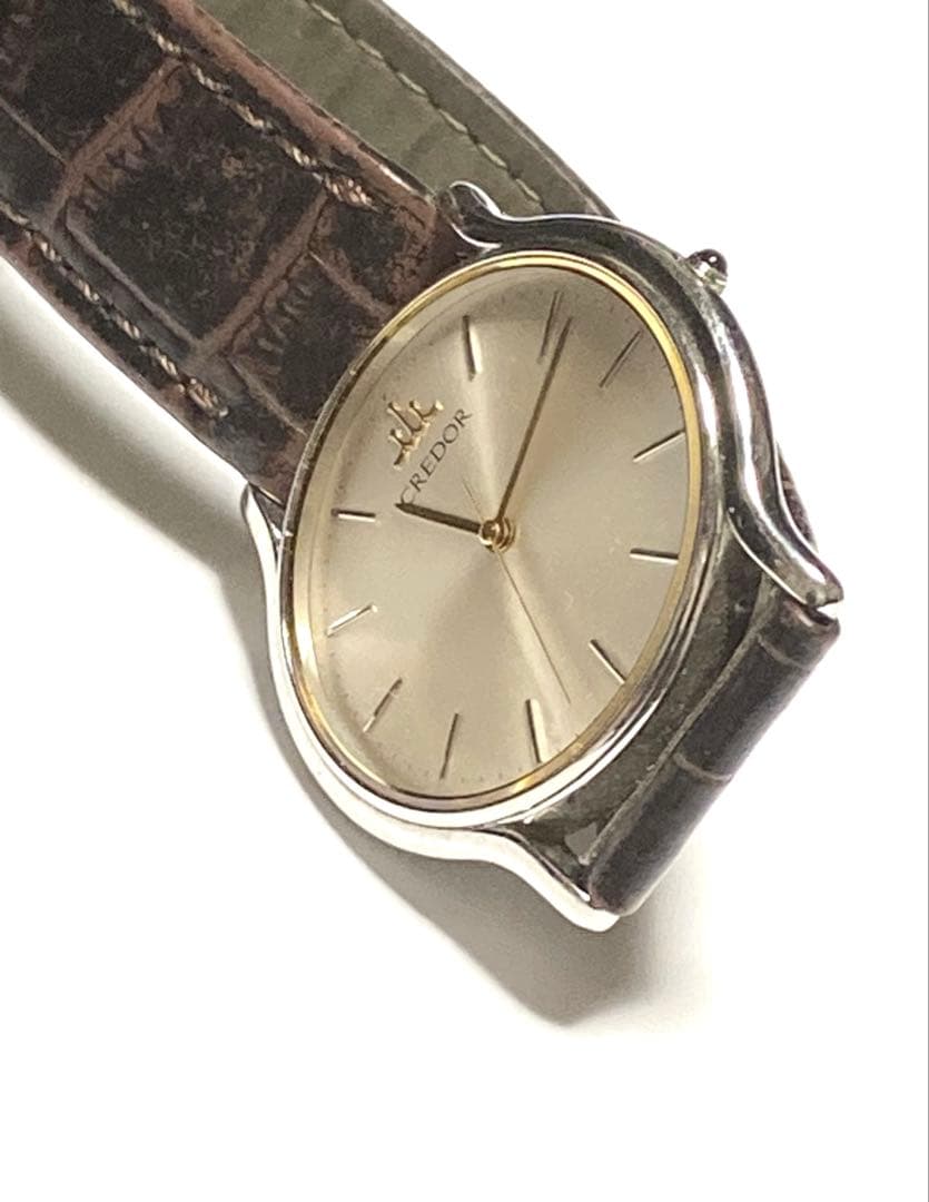 【美品】高級SEIKO CREDORメンズ腕時計シルバー/ゴールド