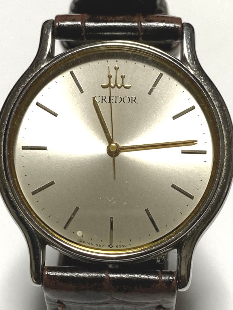 【美品】高級SEIKO CREDORメンズ腕時計シルバー/ゴールド