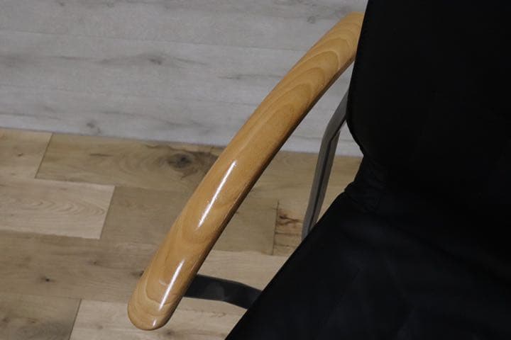 GMDKS287○ デスクチェア ワークチェア 作業椅子 オフィスチェア 黒 革