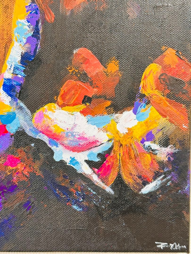 抽象画 女性物の後ろ姿